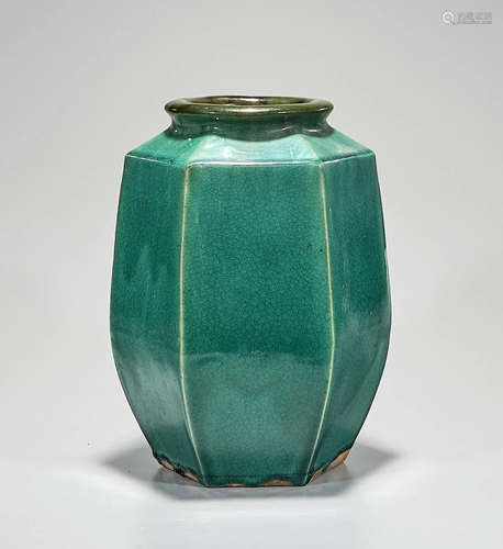 Chinese Green Crackle Glazed Porcelain Vase