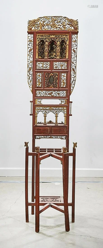 Chinese Carved Wood Wash Basin Stand