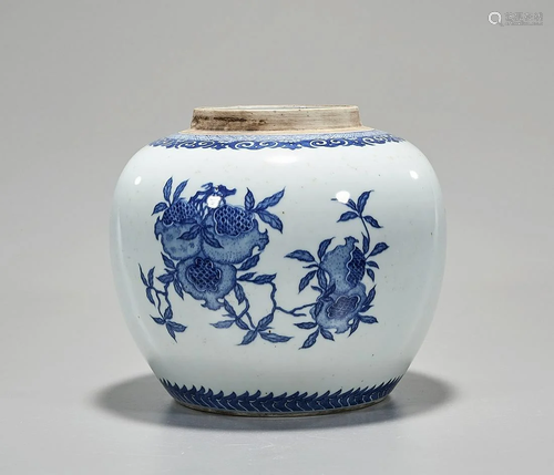 Chinese Blue and White Porcelain Jar