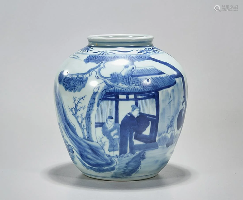 Chinese Blue and White Porcelain Jar