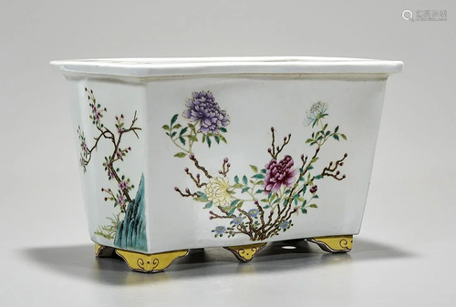 Chinese Enameled Porcelain Planter