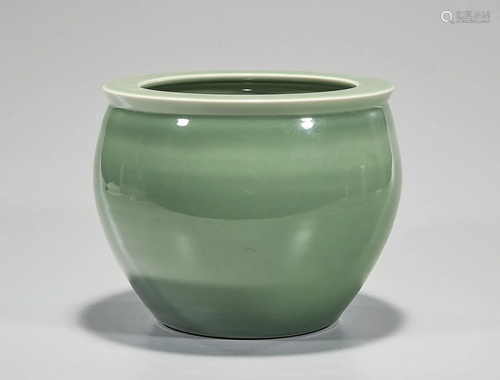 Chinese Green Glazed Porcelain Jardiniere