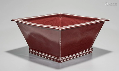 Chinese Oxblood Porcelain Jardiniere