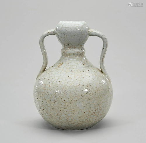 Chinese Crackle Glazed Double Handled Vase