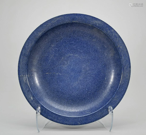 Chinese Monochrome Glazed Porcelain Charger