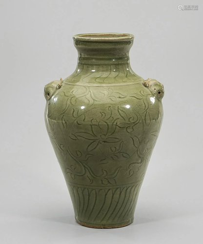 Chinese Green Glazed Porcelain Vase