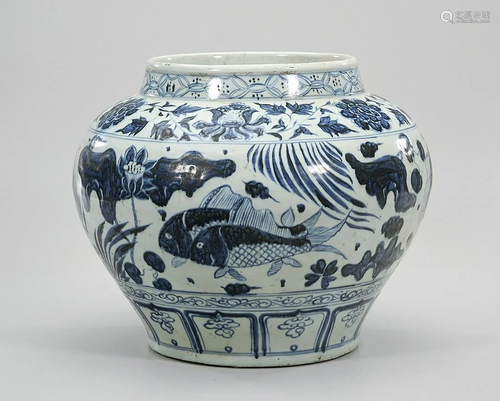 Chinese Blue and White Porcelain Jar