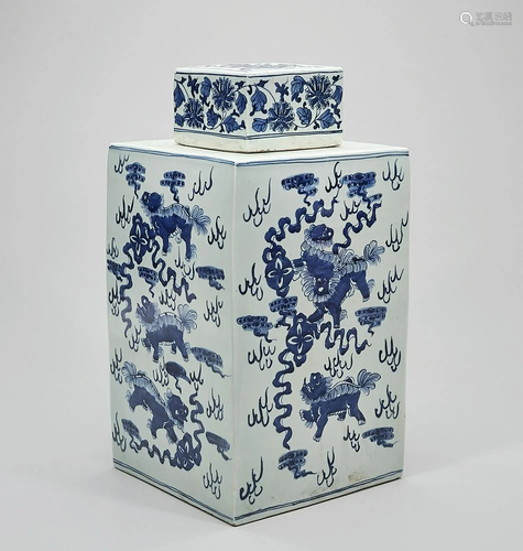 Chinese Blue and White Porcelain Covered Container