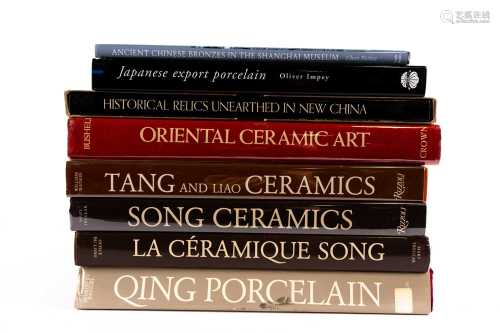 Eight Chinese and Japanese art reference books, comprising Japanese Export Porcelain - Oliver Impey,