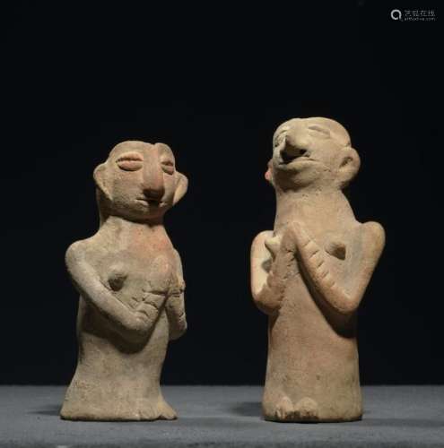 Deux figurines Pakistan, Culture de Bajaur 2° mill…