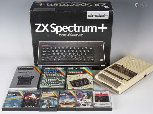 A Sinclair ZX Spectrum personal computer, boxed, together a group of games.Buyer’s Premium 29.4% (