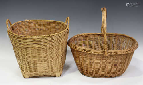 A group of 20th century wicker baskets and bowls.Buyer’s Premium 29.4% (including VAT @ 20%) of