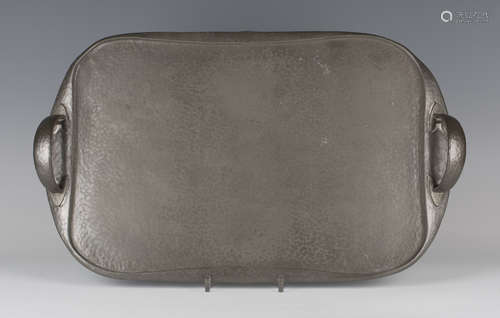 A Liberty & Co 'Tudric' pewter two-handled tray, designed by Archibald Knox, model number '043',