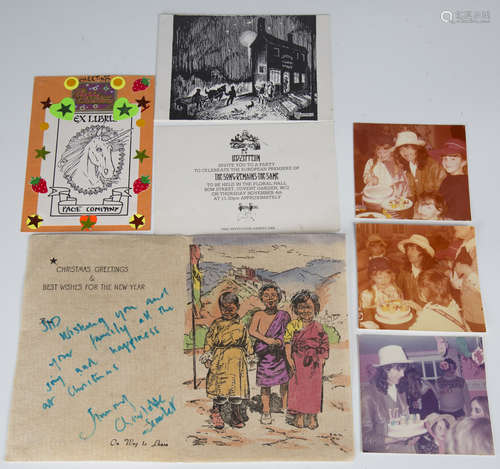 A small group of rock ephemera, relating to Jimmy Page, Robert Plant and Led Zeppelin, comprising