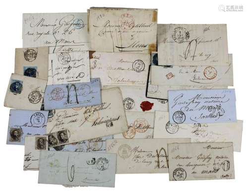 Kleine Sammlung von gelaufenen Briefen, Belgien, F…