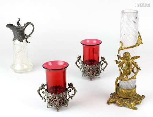 4 Historismus Miniaturgefäße, bestehend aus: 2 Vas…