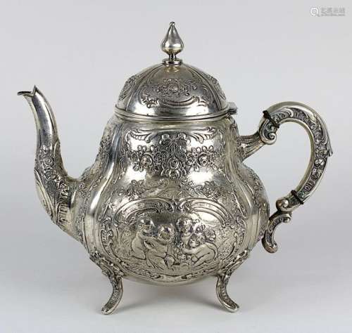Teekanne aus 800er Silber, deutsch 1. H. 20. Jh., …