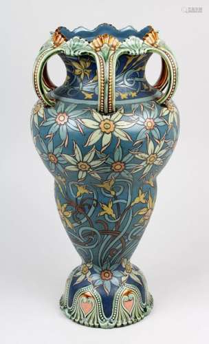 Villeroy & Boch Jugendstil Vase, Mettlach 1912, gr…