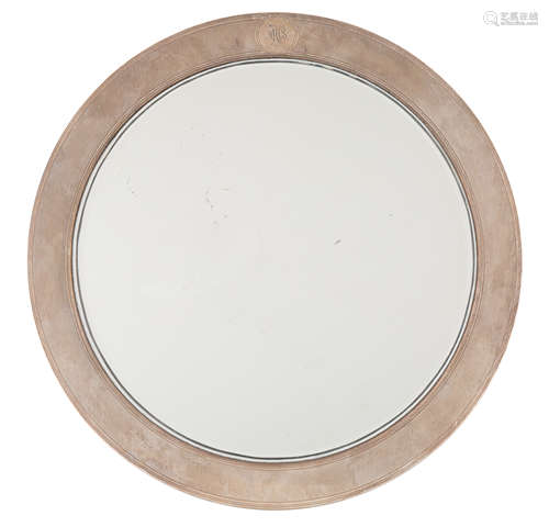 AN ART DECO OVAL MIRROR WITH SILVER FRAME, TIFFANY & CO., NEW YORK, 1907-1947