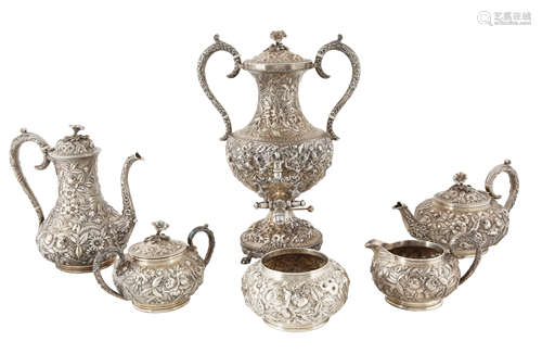 AN AMERICAN SIX-PIECE SILVER SERVICE, S. KIRK & SON CO, BALTIMORE, CIRCA 1906