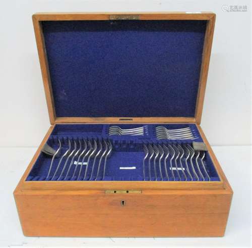 A George V silver canteen of cutlery by Cooper Bros. & Sons, Sheffield 1922, in the Old English