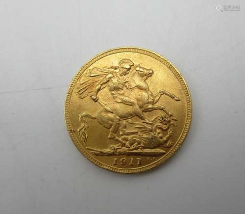 A King George V full sovereign, 1911, 7.95 g