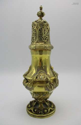 A fine Edward VII silver gilt sugar sifter by Edward Barnard & Sons, London 1905, with pierced