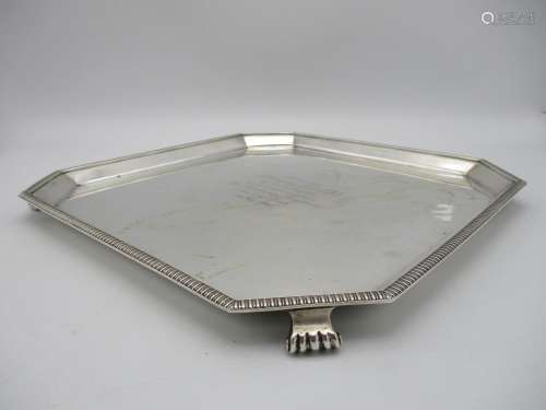 A George V silver salver by Harrison Brothers and Howson, Sheffield 1933, of octagonal form with