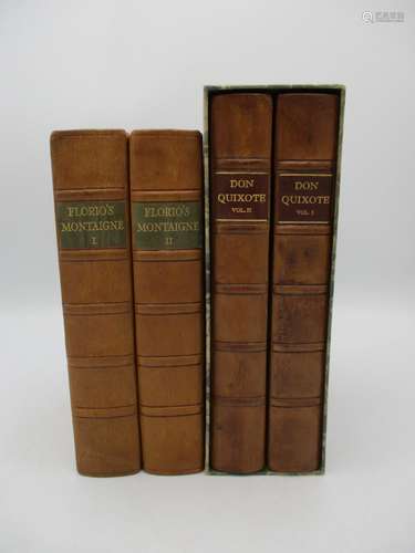 Montaigne (Michel de) Essays, translated by John Florio, 2 vol., Nonesuch Press., limited edition