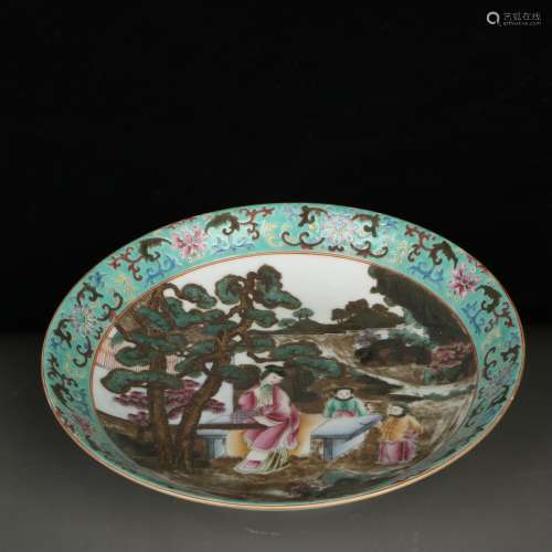 chinese famille rose porcelain plate