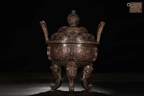 chinese bronze tripod incense burner,ming dynasty