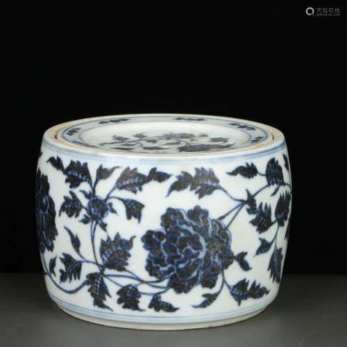 chinese blue and white porcelain cricket pot