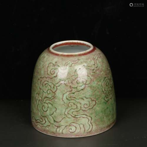 chinese red glazed porcelain pot