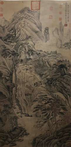 chinese painting by wang meng,qing dynasty