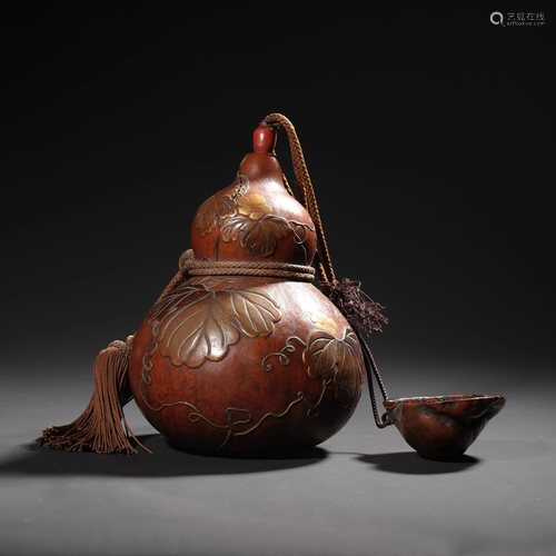 A Carved Bamboo Gourd-shaped Ornament