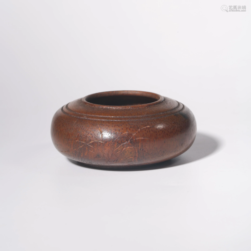 A Carved Bamboo Water Pot