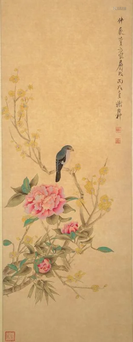 A Chinese Flower and Bird Painting Scroll, Xie Zhiliu