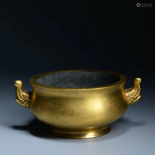 A Gilt-bronze Insence Burner