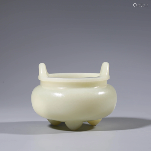 A Hetian Jade Censer With Double Ears