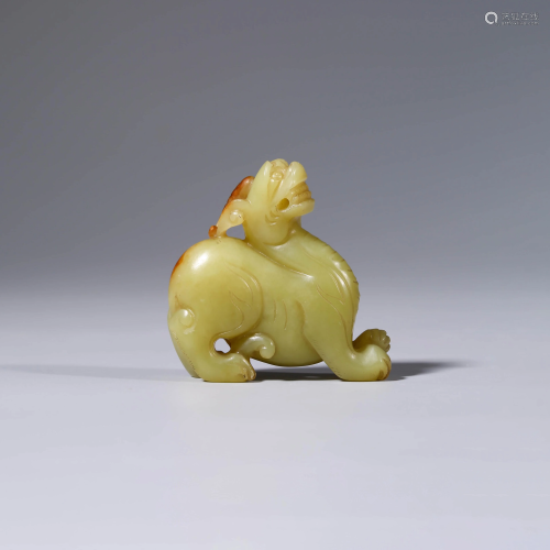 A Carved Jade Beast Ornament