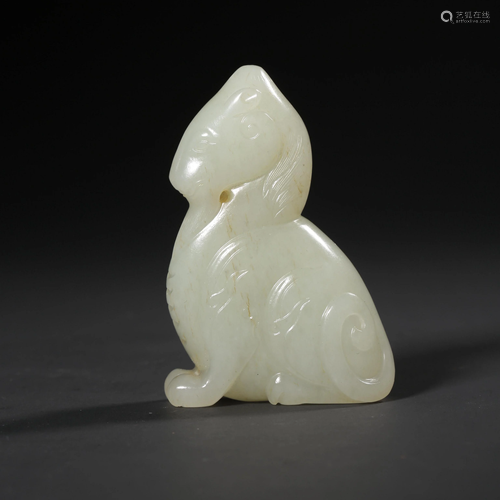 A Carved Jade Haechi Ornament