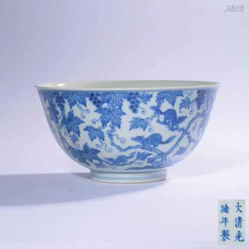 A Blue and White Porcelain Bowl