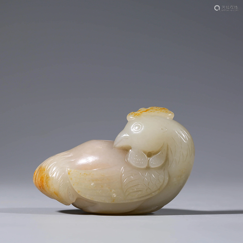 A Carved Jade Bird Ornament