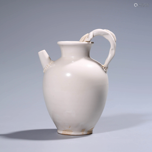 A White Glazed Porcelain Ewer