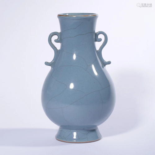A Guan-type Porcelain Vase With Double Ears