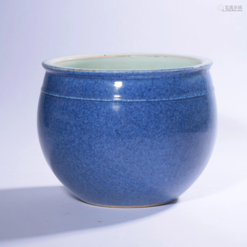 A Blue Glazed Porcelain Tank