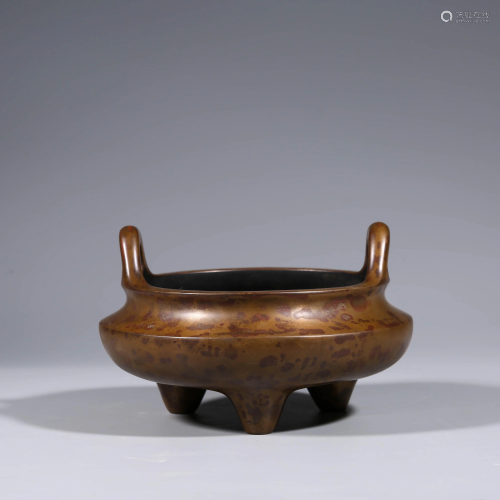 A Bronze Censer With Double Ears