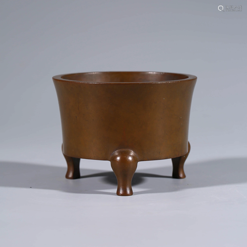 A Bronze Tripod Censer