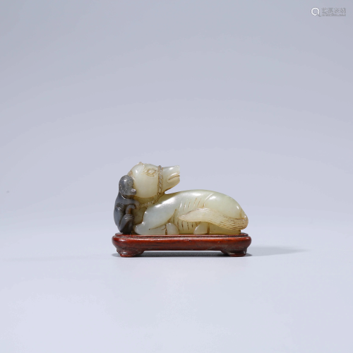 A White Jade Dog Ornament