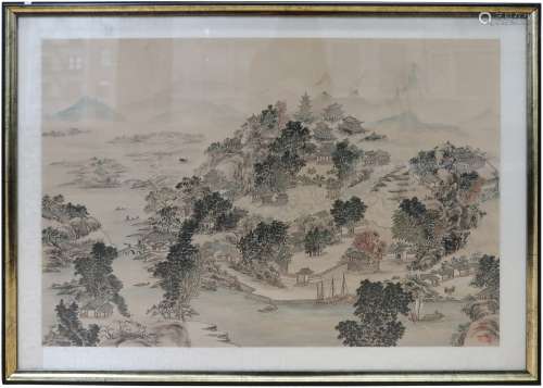 Chinese Landscape Painting with Seal Mark, NO RESERVE